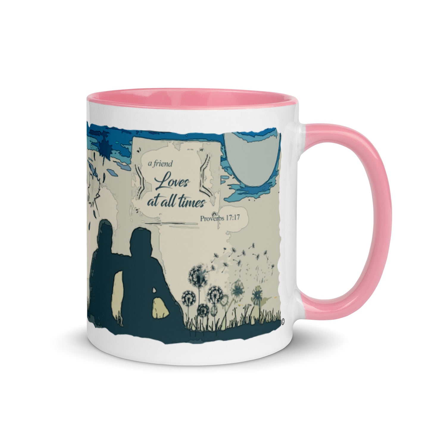 A Friend Loves at All Times Mug with Color Inside