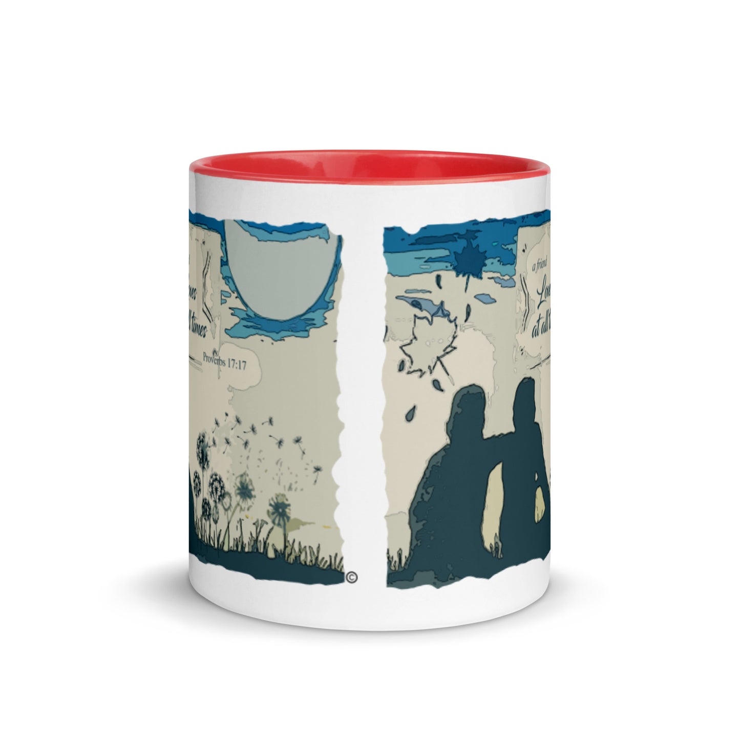 A Friend Loves at All Times Mug with Color Inside