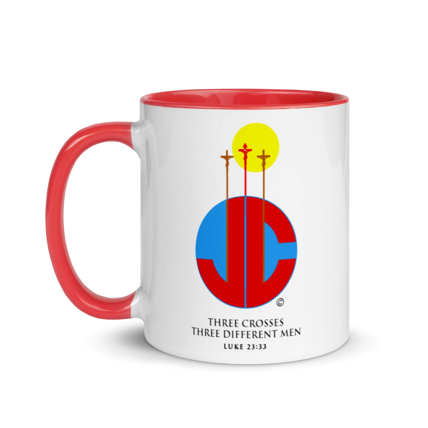 Three Crosses Mug with Color Inside