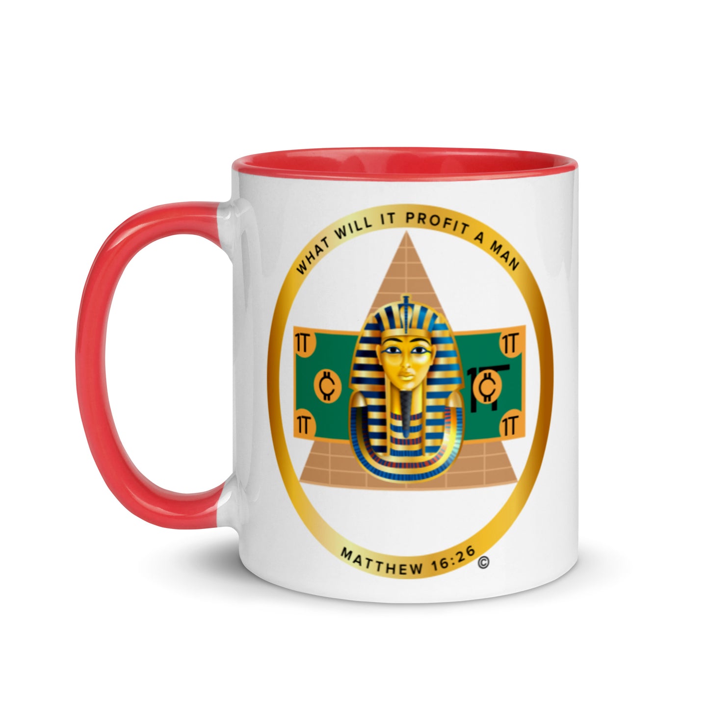 Matthew 16:26 Mug with Color Inside