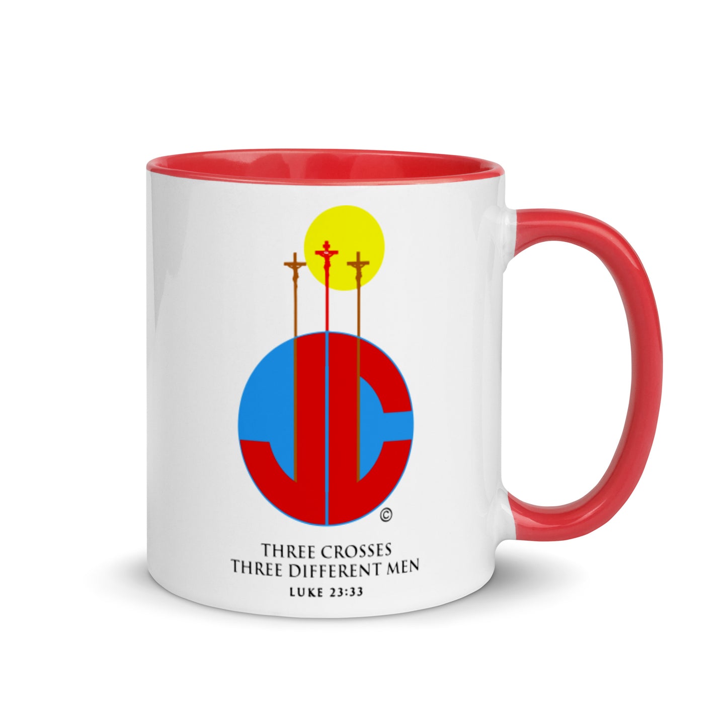 Three Crosses Mug with Color Inside