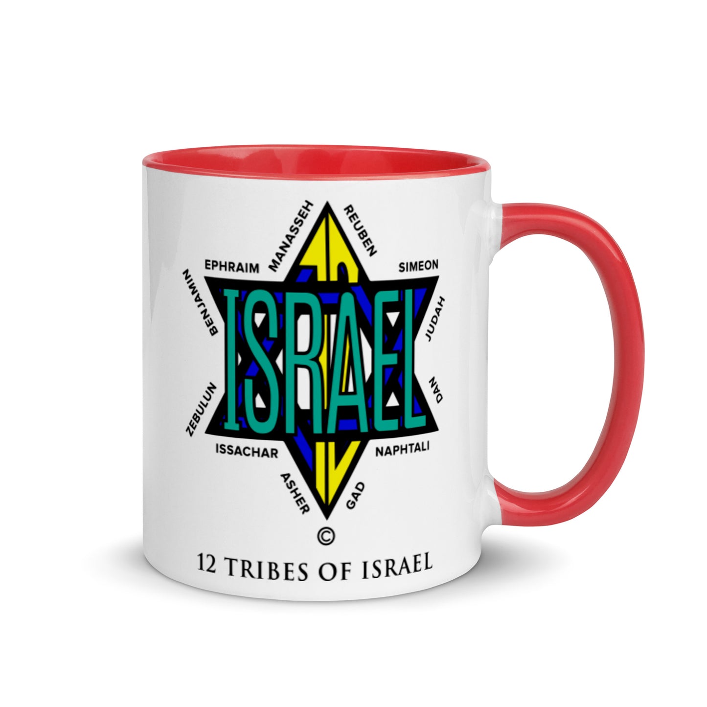 12 Tribes of Israel Mug with Color Inside