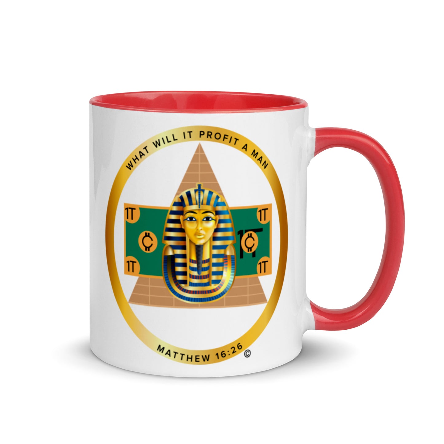 Matthew 16:26 Mug with Color Inside