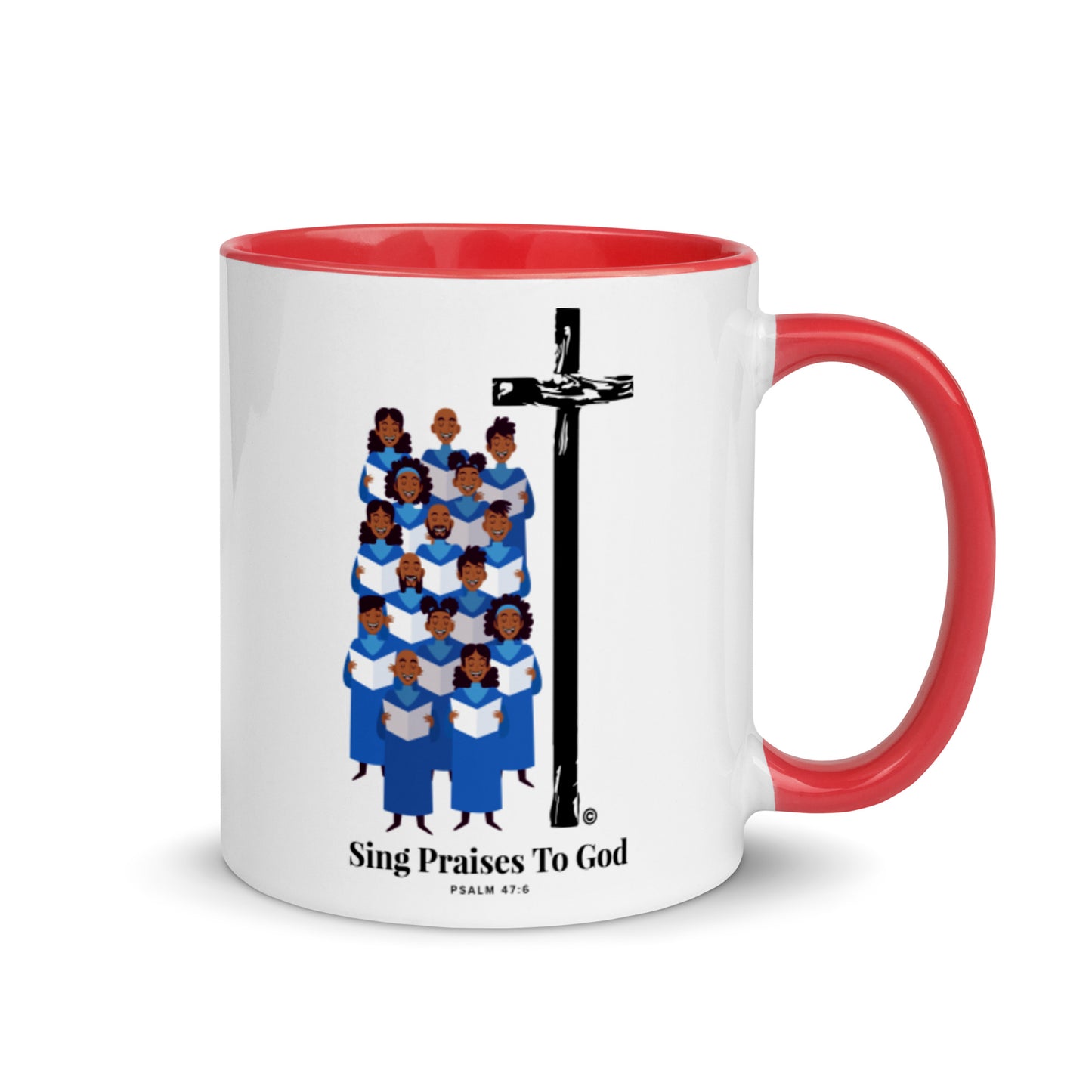 Sing Praises to God Mug with Color Inside
