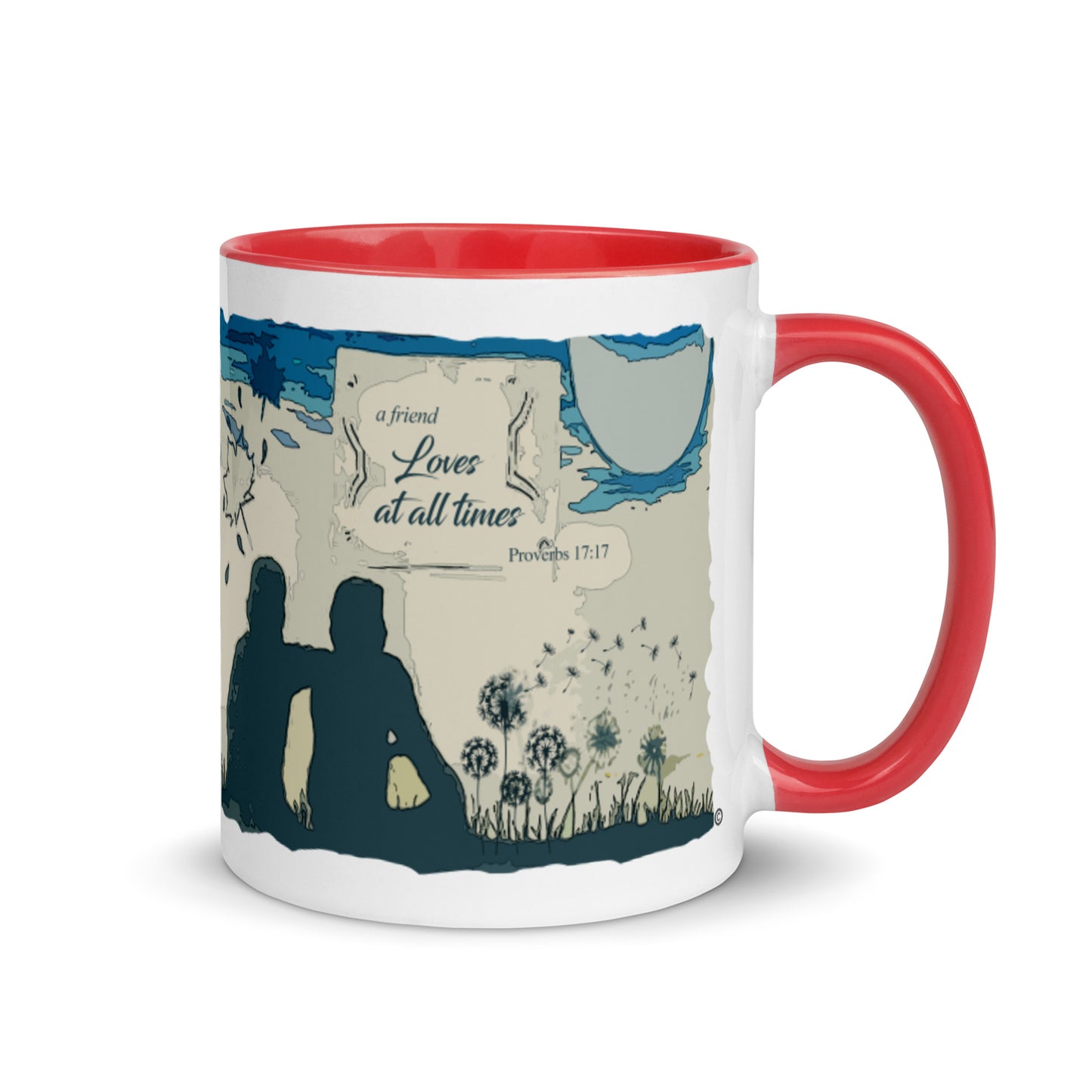 A Friend Loves at All Times Mug with Color Inside