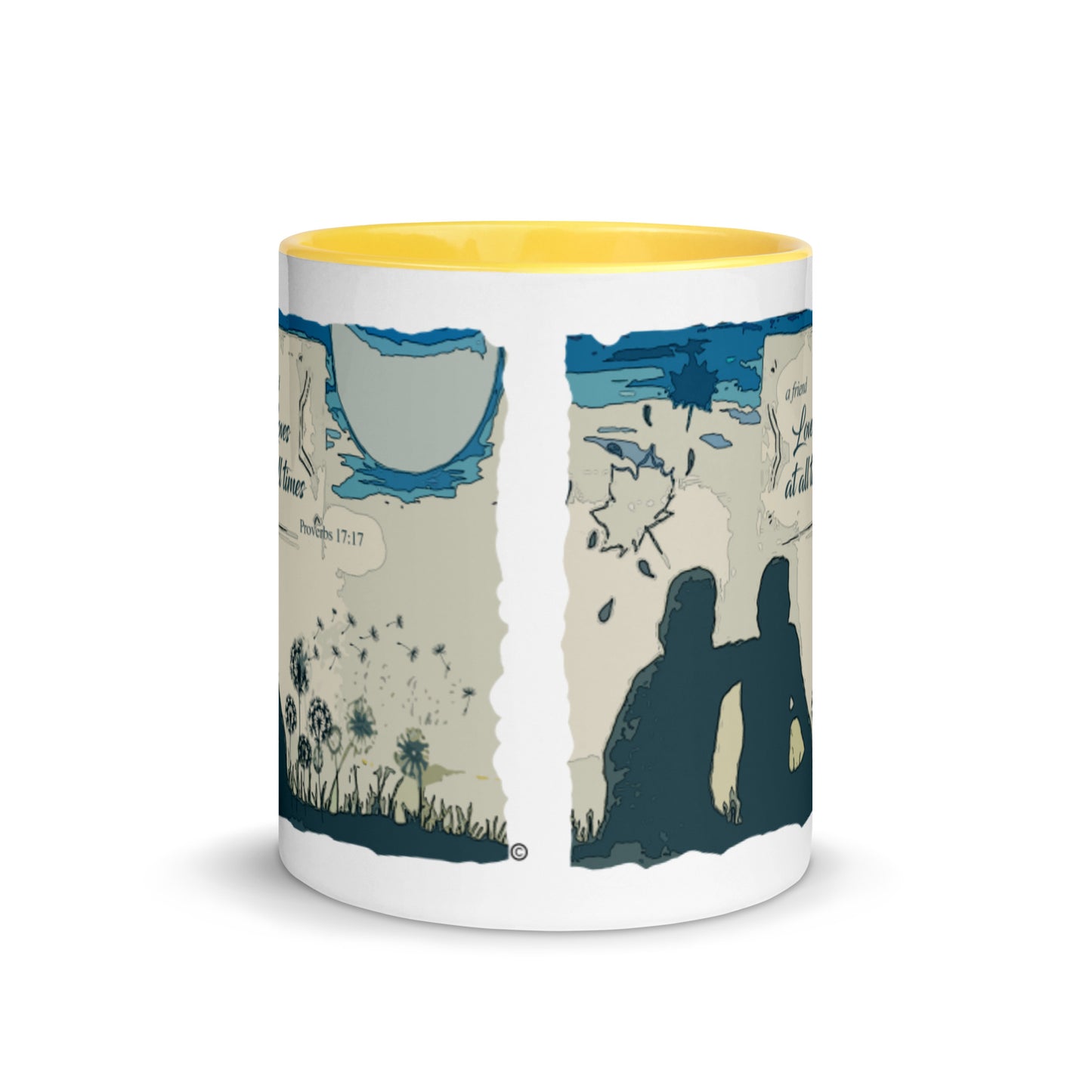 A Friend Loves at All Times Mug with Color Inside
