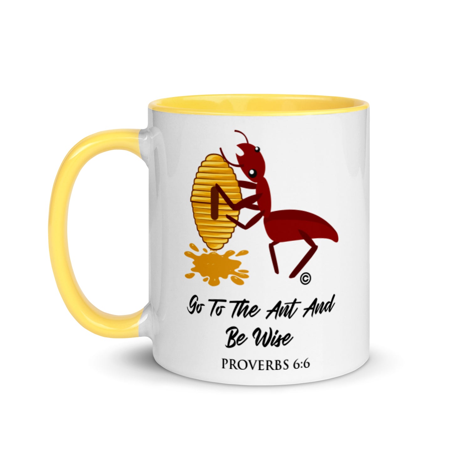 Proverbs 6:6 Mug with Color Inside