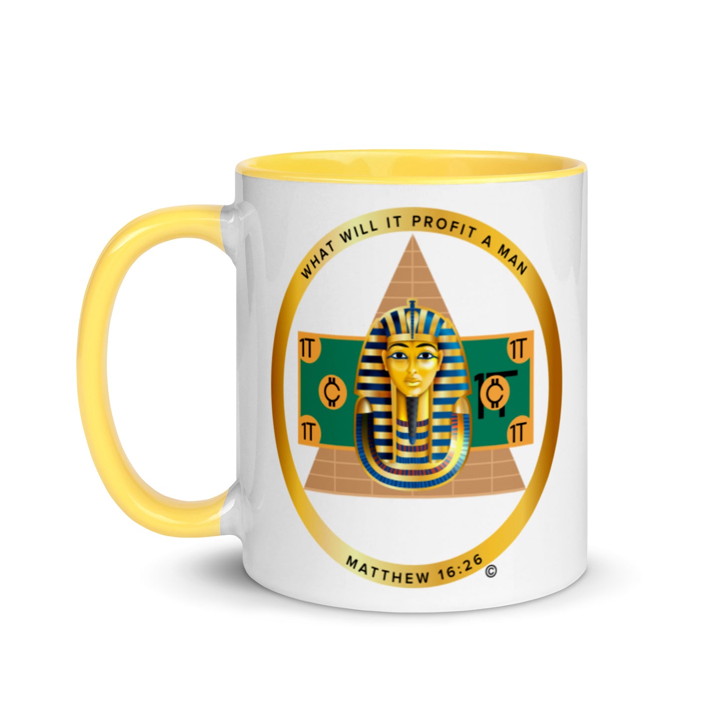 Matthew 16:26 Mug with Color Inside