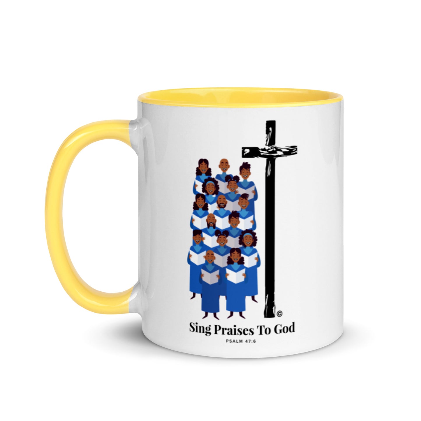 Sing Praises to God Mug with Color Inside