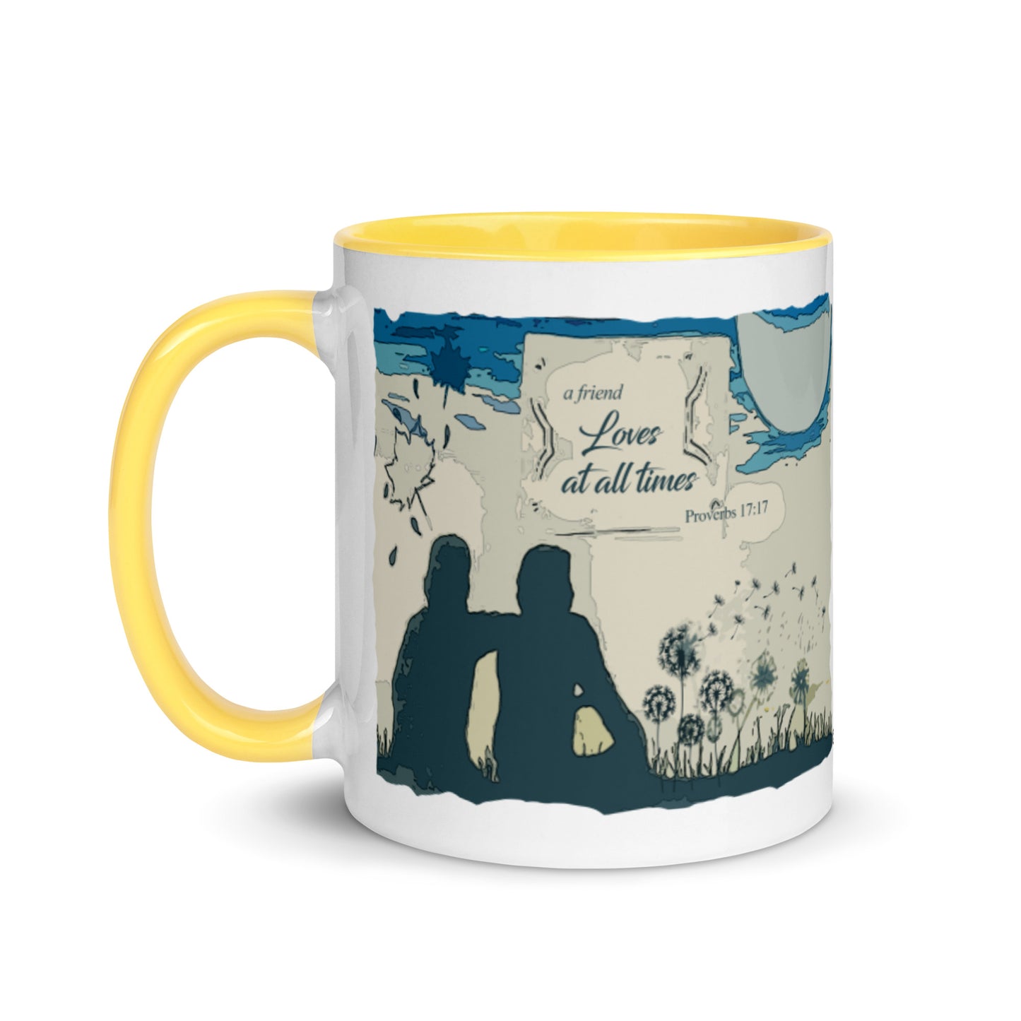 A Friend Loves at All Times Mug with Color Inside
