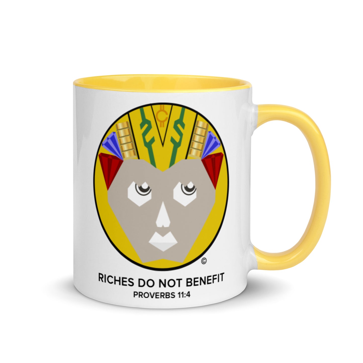 Riches Do Not Benefit Mug with Color Inside