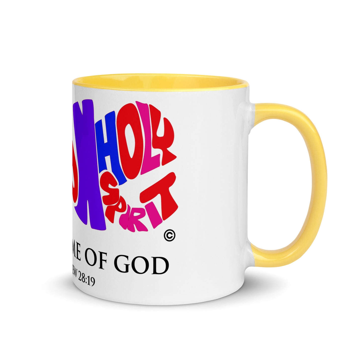 In the Name of God Mug with Color Inside