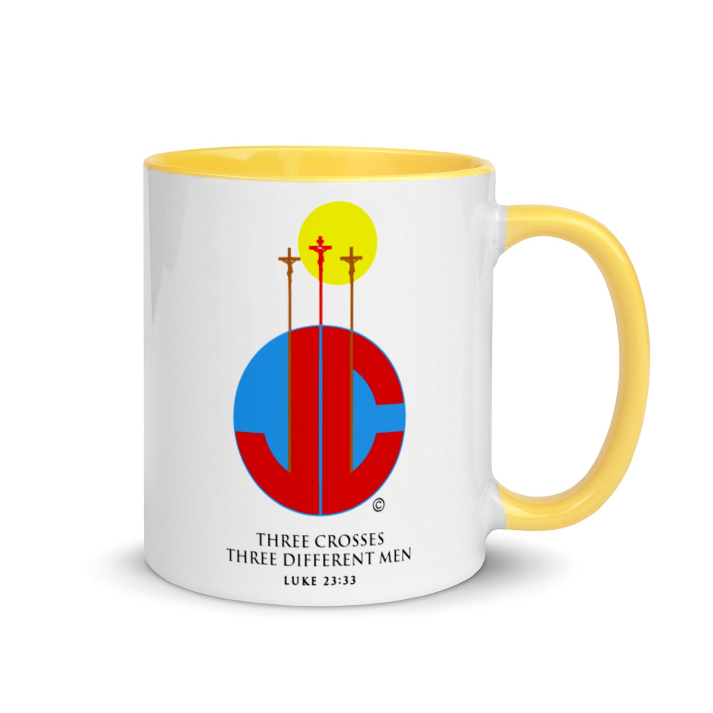 Three Crosses Mug with Color Inside