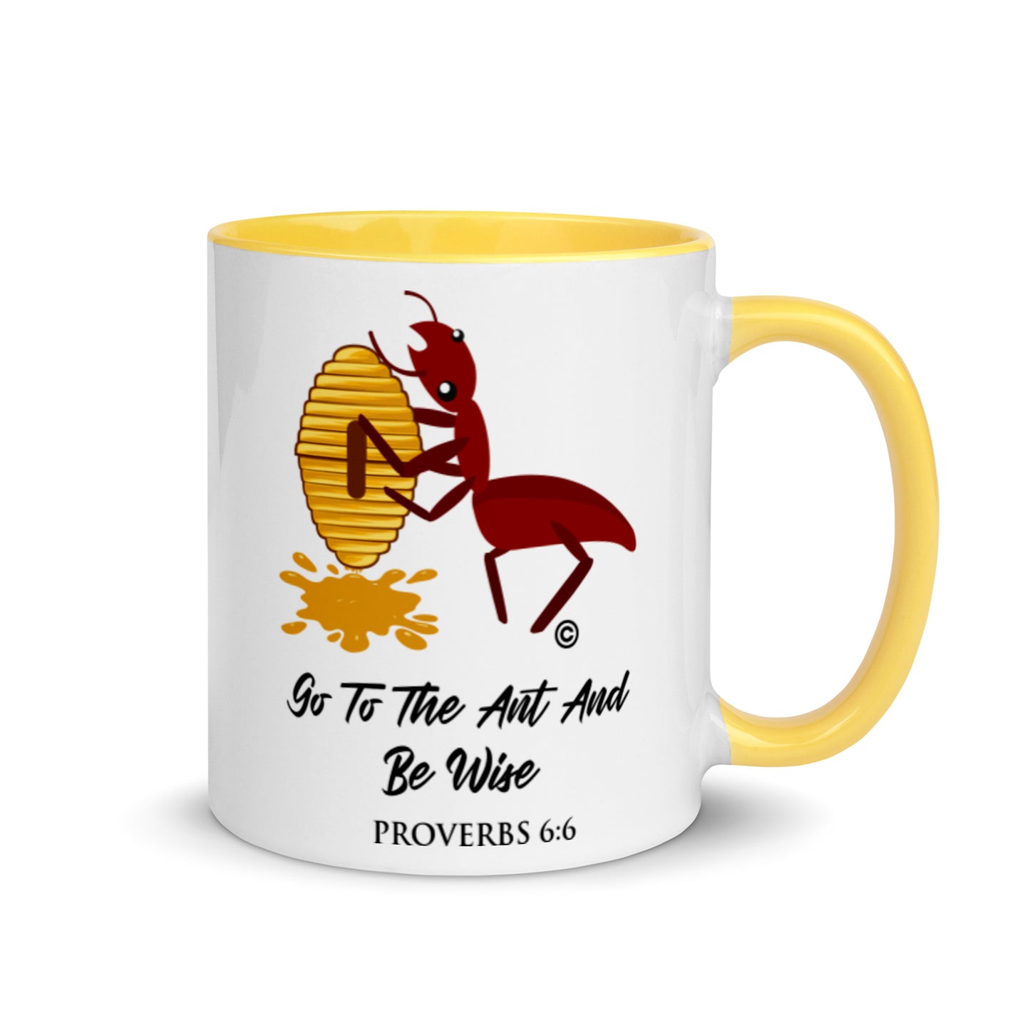 Proverbs 6:6 Mug with Color Inside