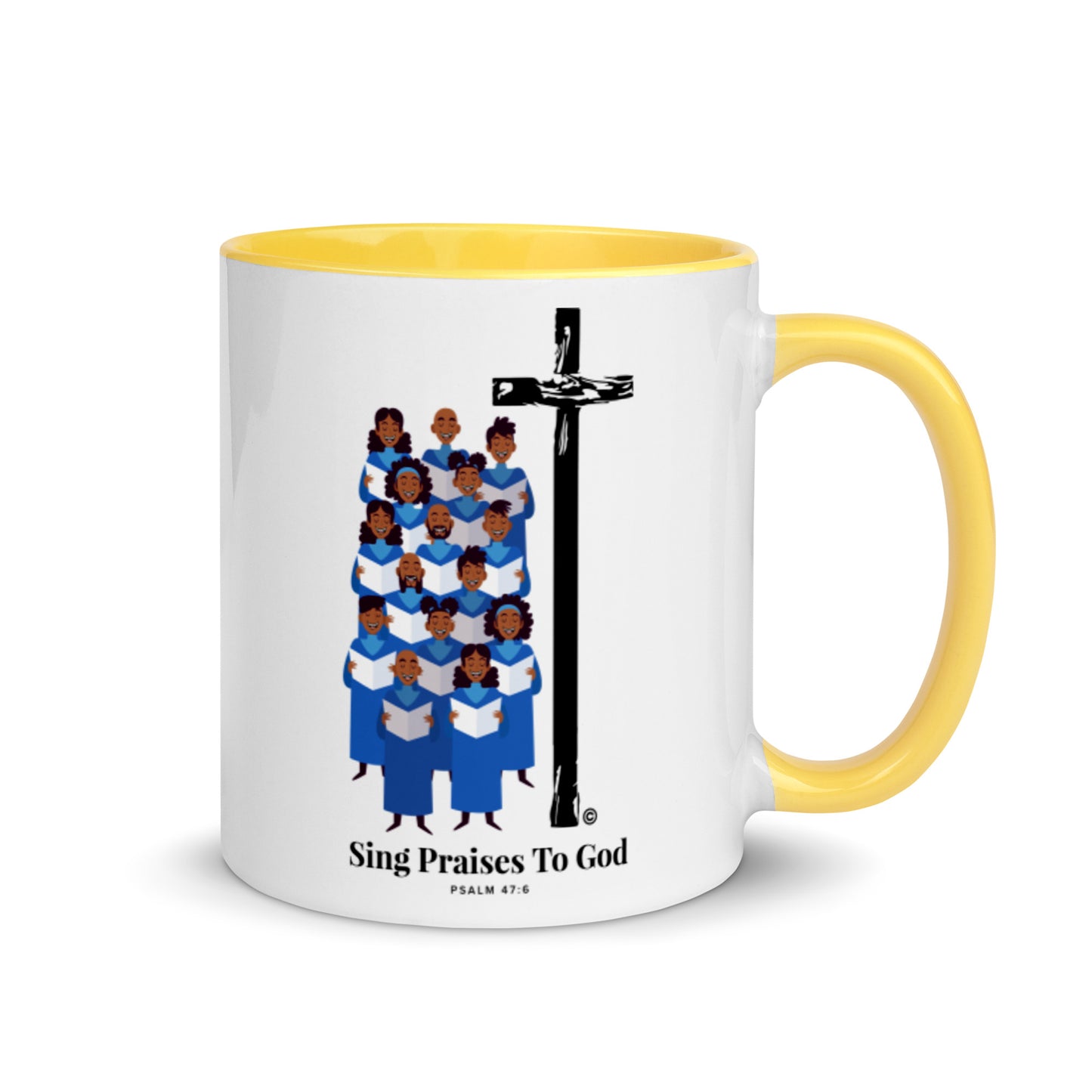 Sing Praises to God Mug with Color Inside