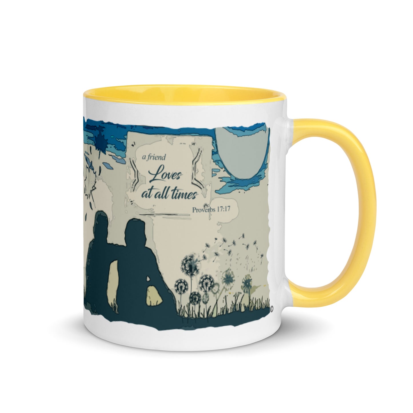 A Friend Loves at All Times Mug with Color Inside