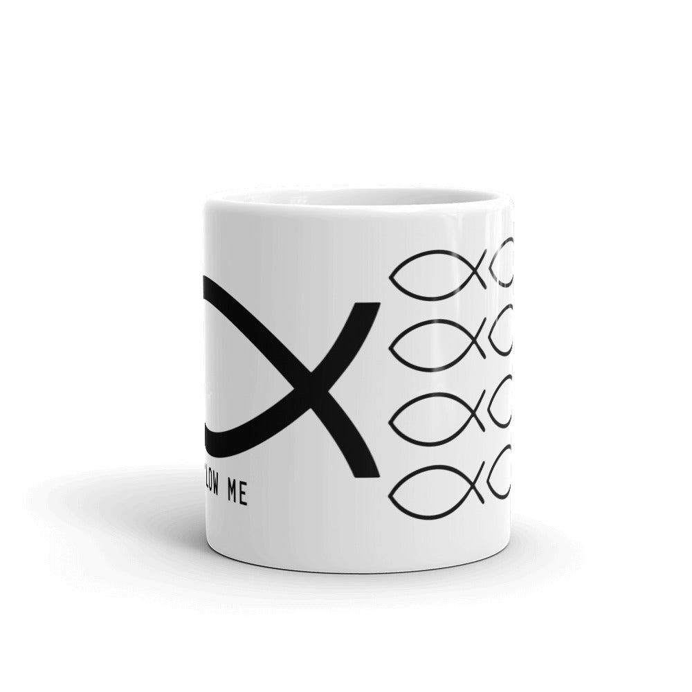 Follow Me White Glossy Mug