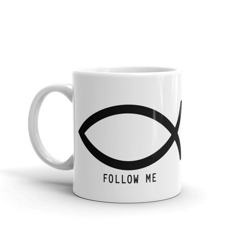 Follow Me White Glossy Mug
