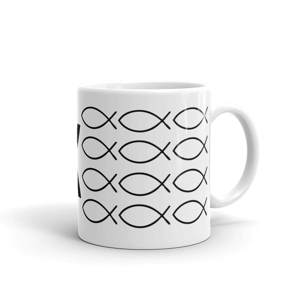 Follow Me White Glossy Mug
