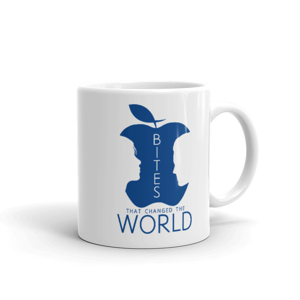 Follow Me (Blue) White Glossy Mug