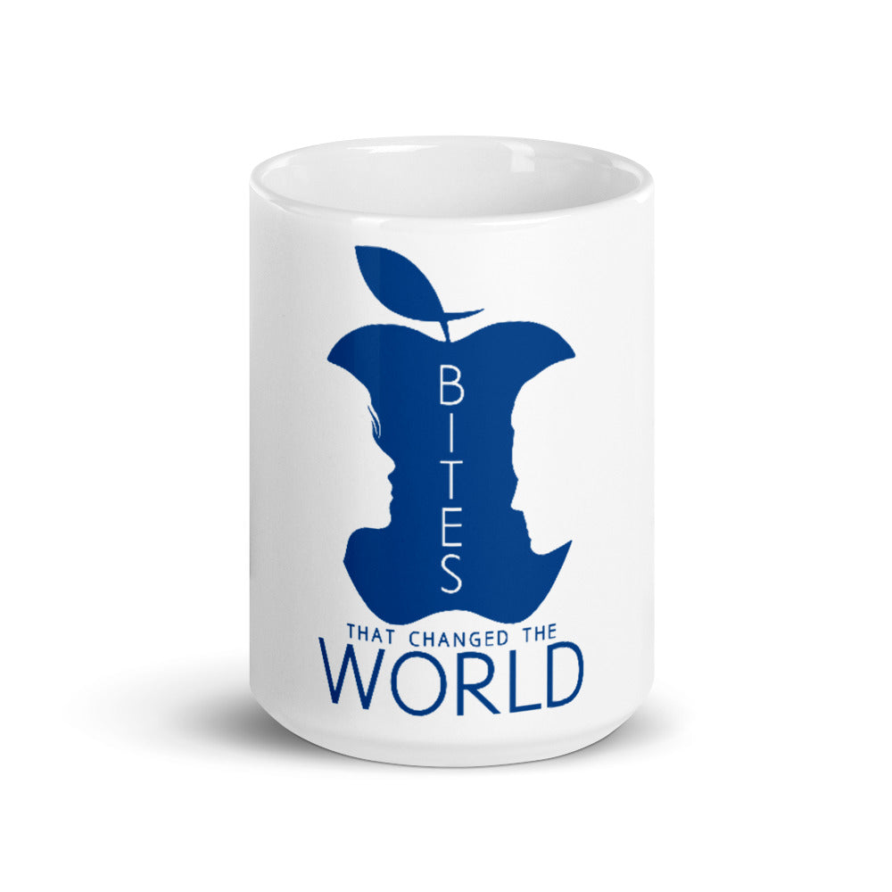 Follow Me (Blue) White Glossy Mug
