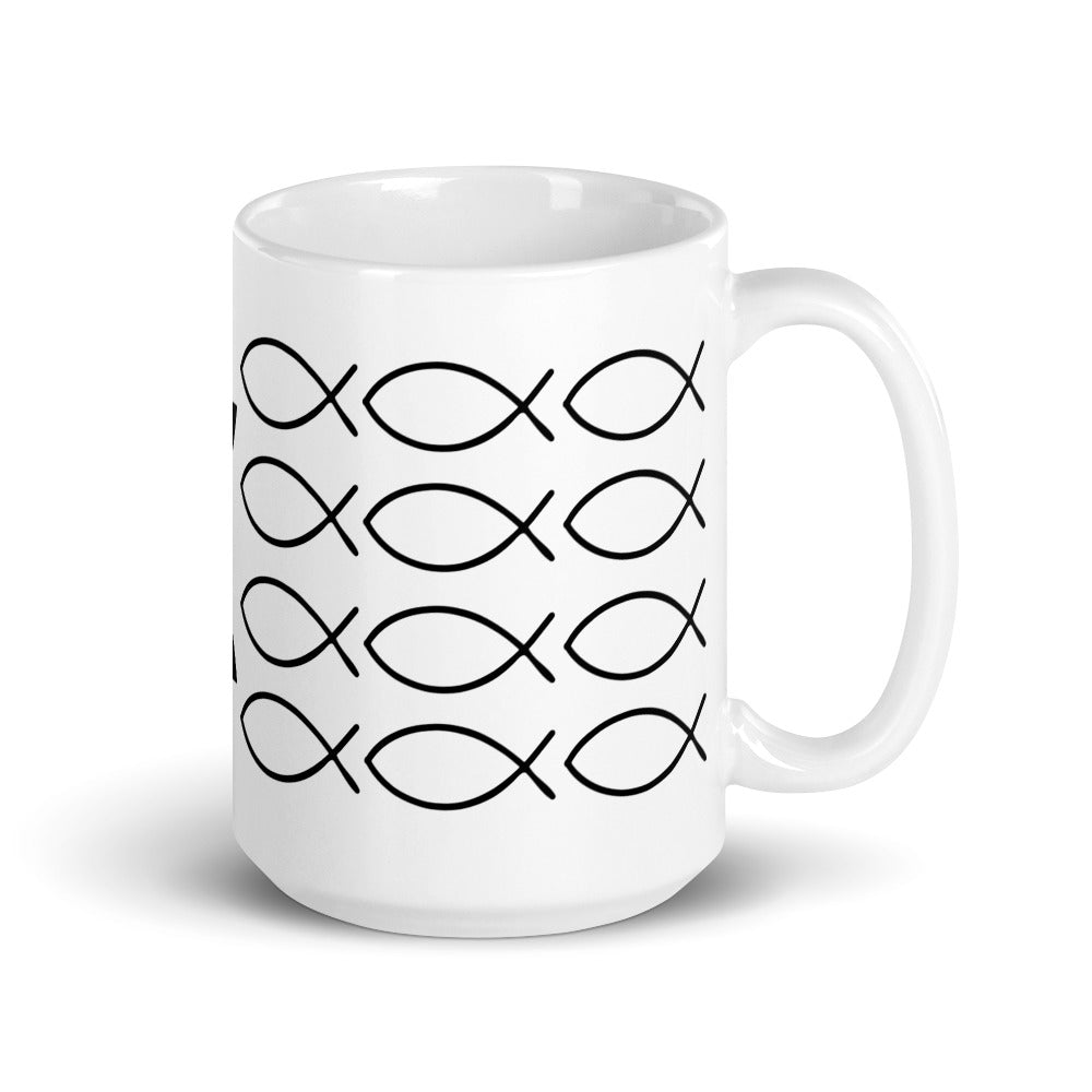 Follow Me White Glossy Mug