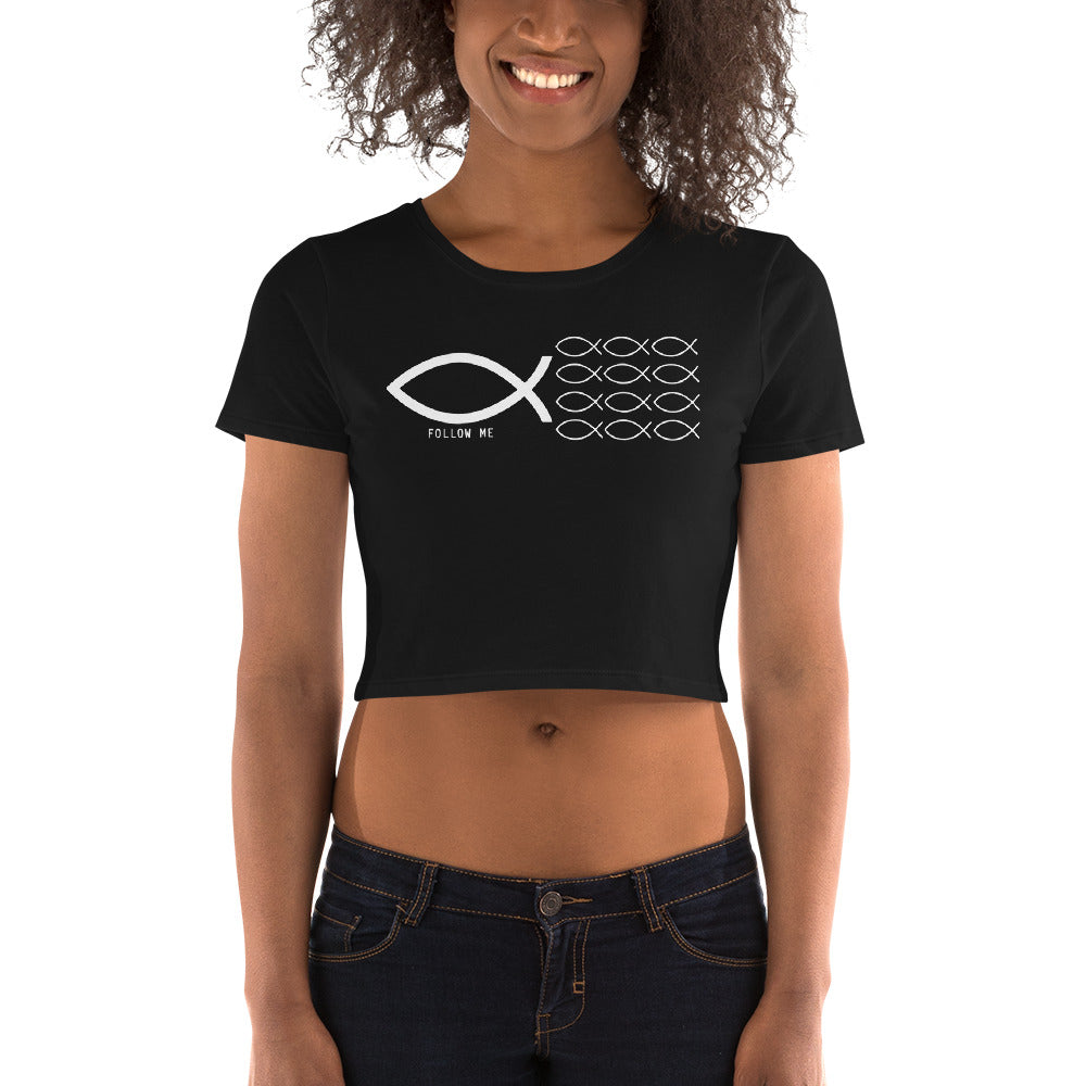 Follow Me Dark-Colored Women’s Crop Tee