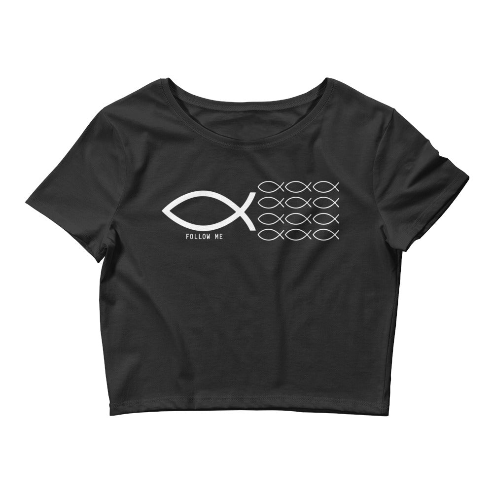 Follow Me Dark-Colored Women’s Crop Tee