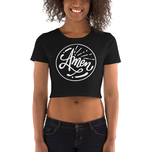 Amen! Dark-Colored Women’s Crop Tee
