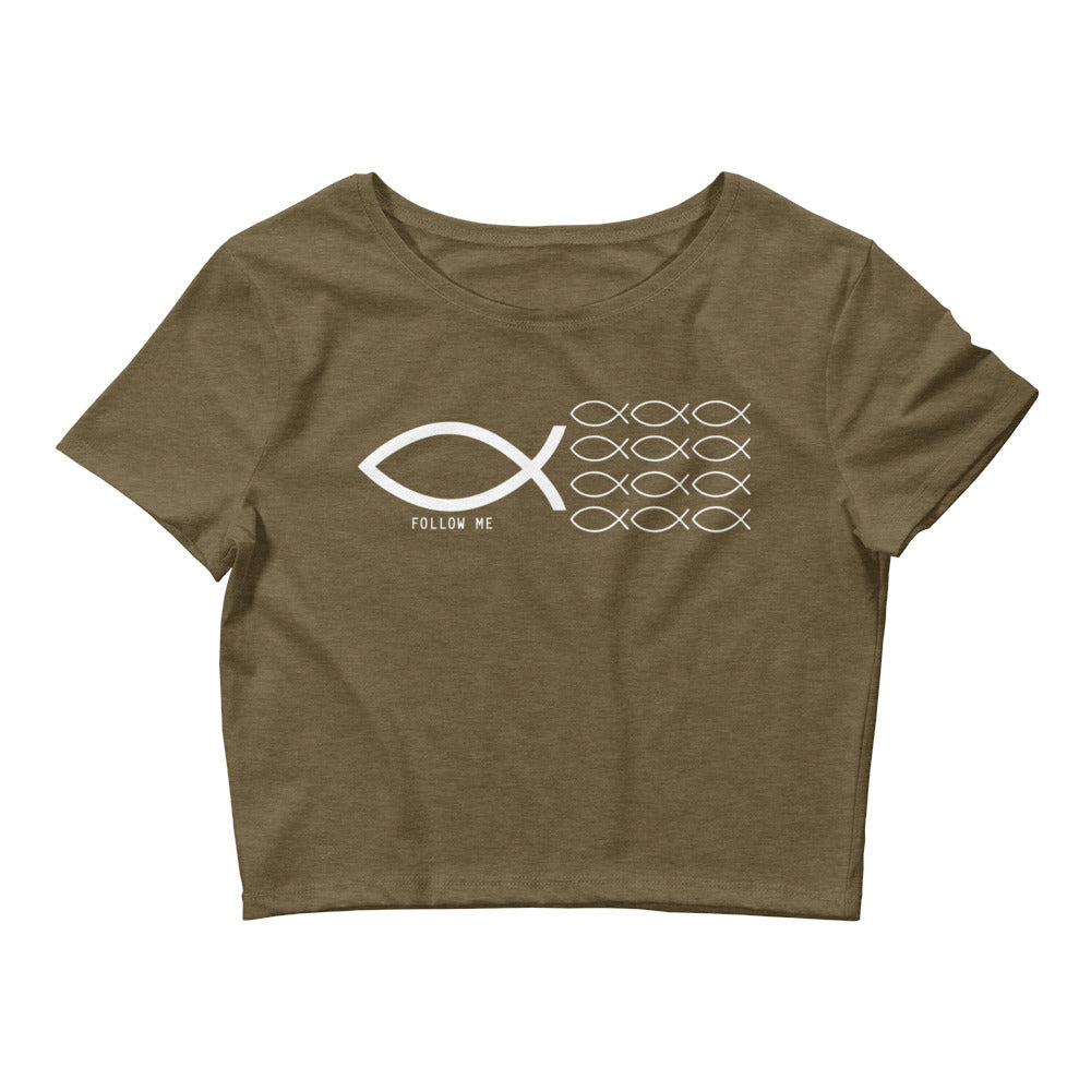 Follow Me Dark-Colored Women’s Crop Tee