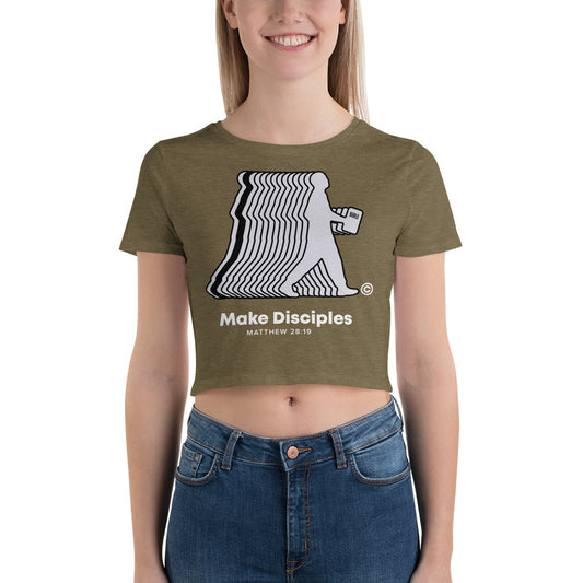 Make Disciples Dark-Colored Women’s Crop Tee