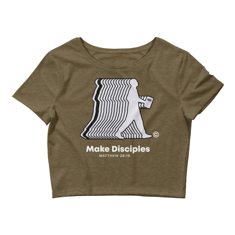 Make Disciples Dark-Colored Women’s Crop Tee