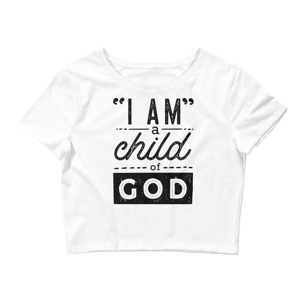 I Am a Child of God Women’s Crop Tee