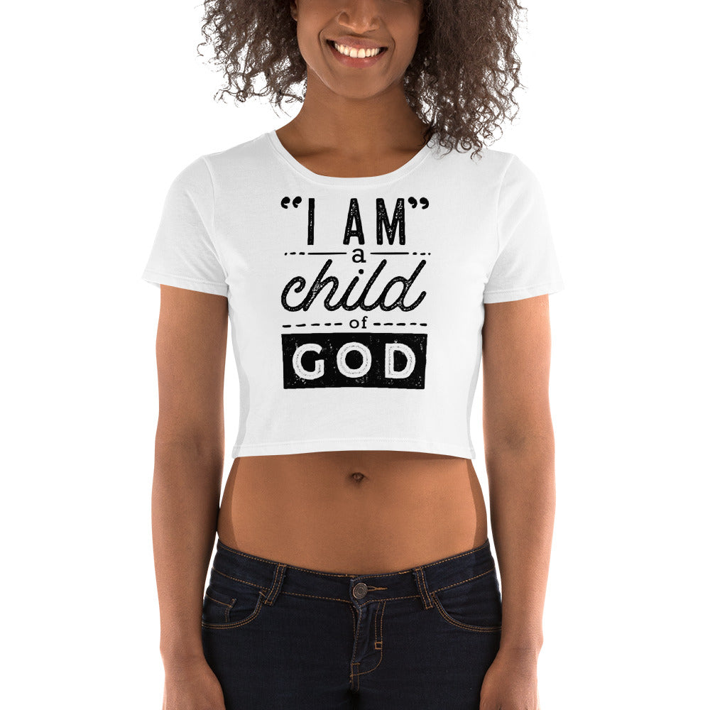 I Am a Child of God Women’s Crop Tee