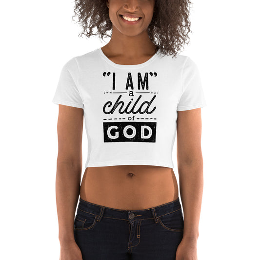 I Am a Child of God Women’s Crop Tee