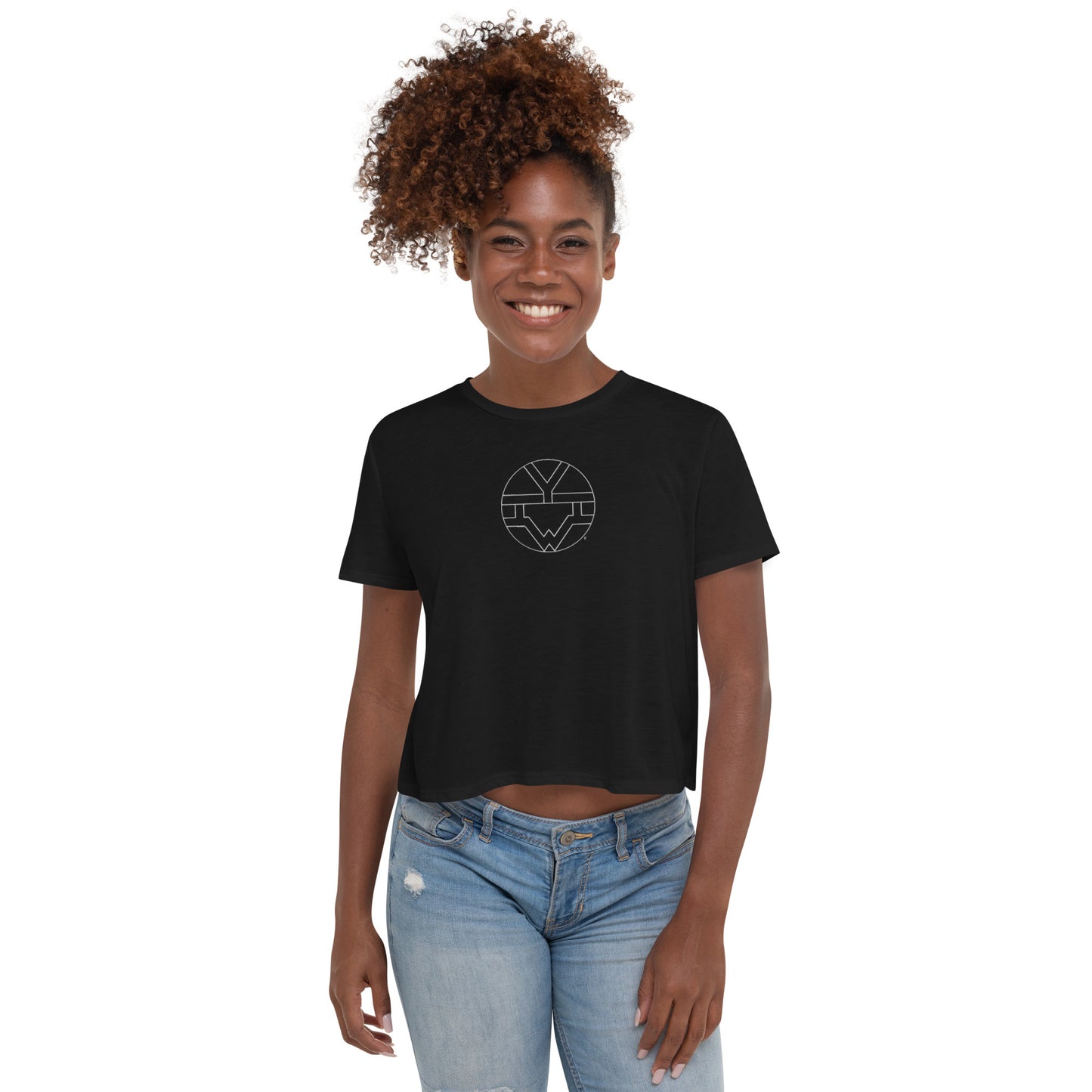 I Am Embroided Crop Tee