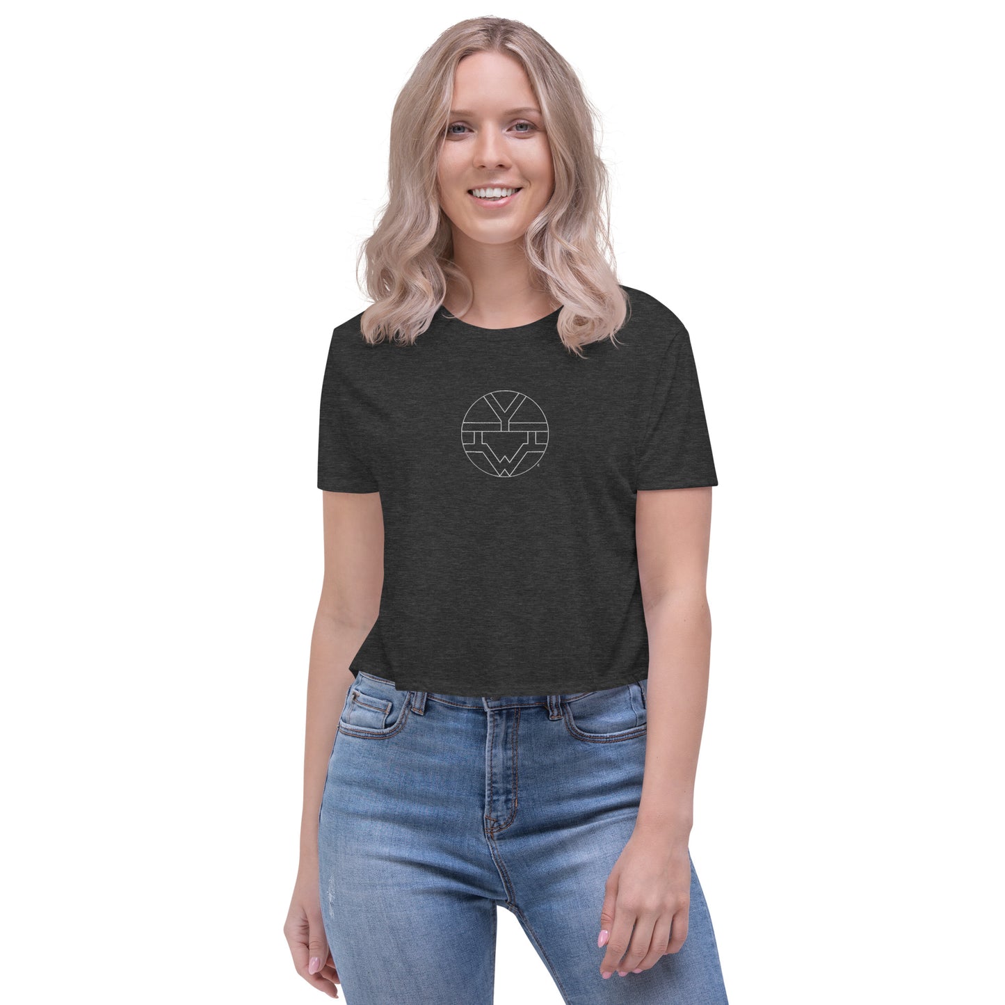 I Am Embroided Crop Tee