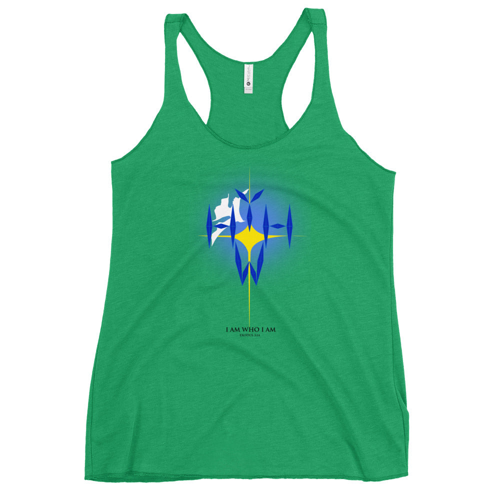I Am Who I Am Women's Colored Racerback Tank
