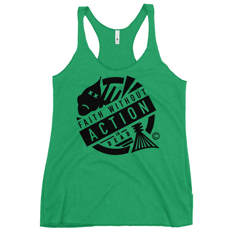 Faith Without Action Women's Racerback Tank