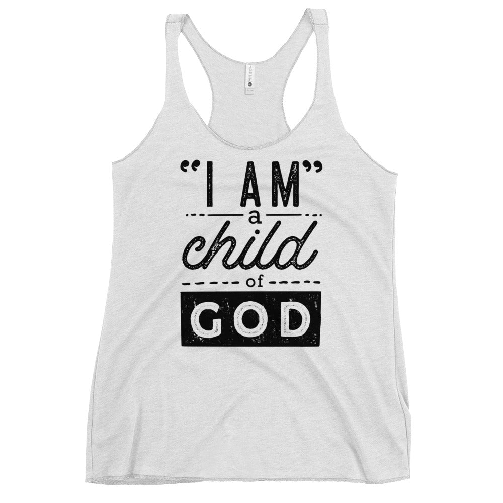 I Am a Child of God Women's Racerback Tank