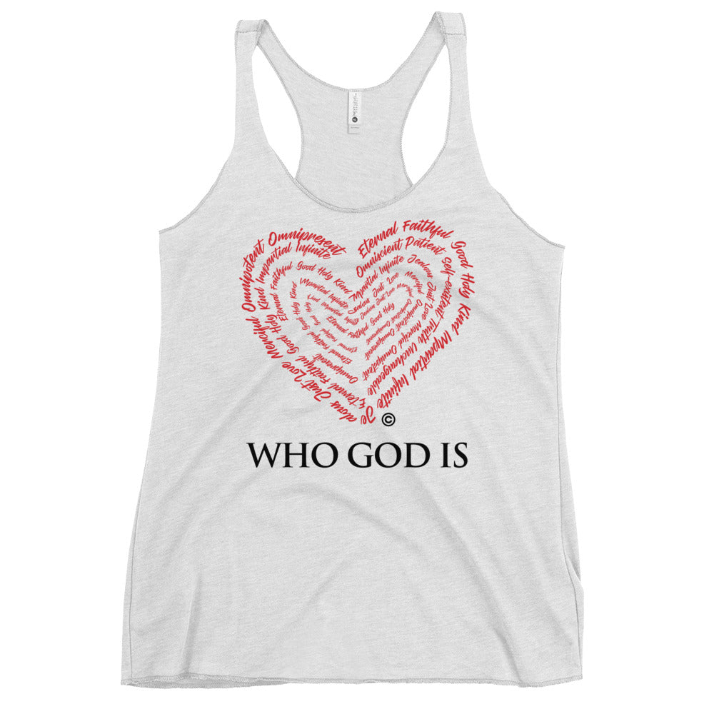 Who God Is Women's Racerback Tank
