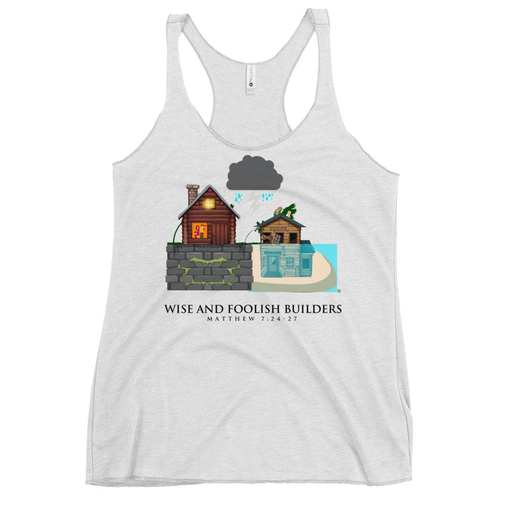 Wise and Foolish Builders Women's Racerback Tank