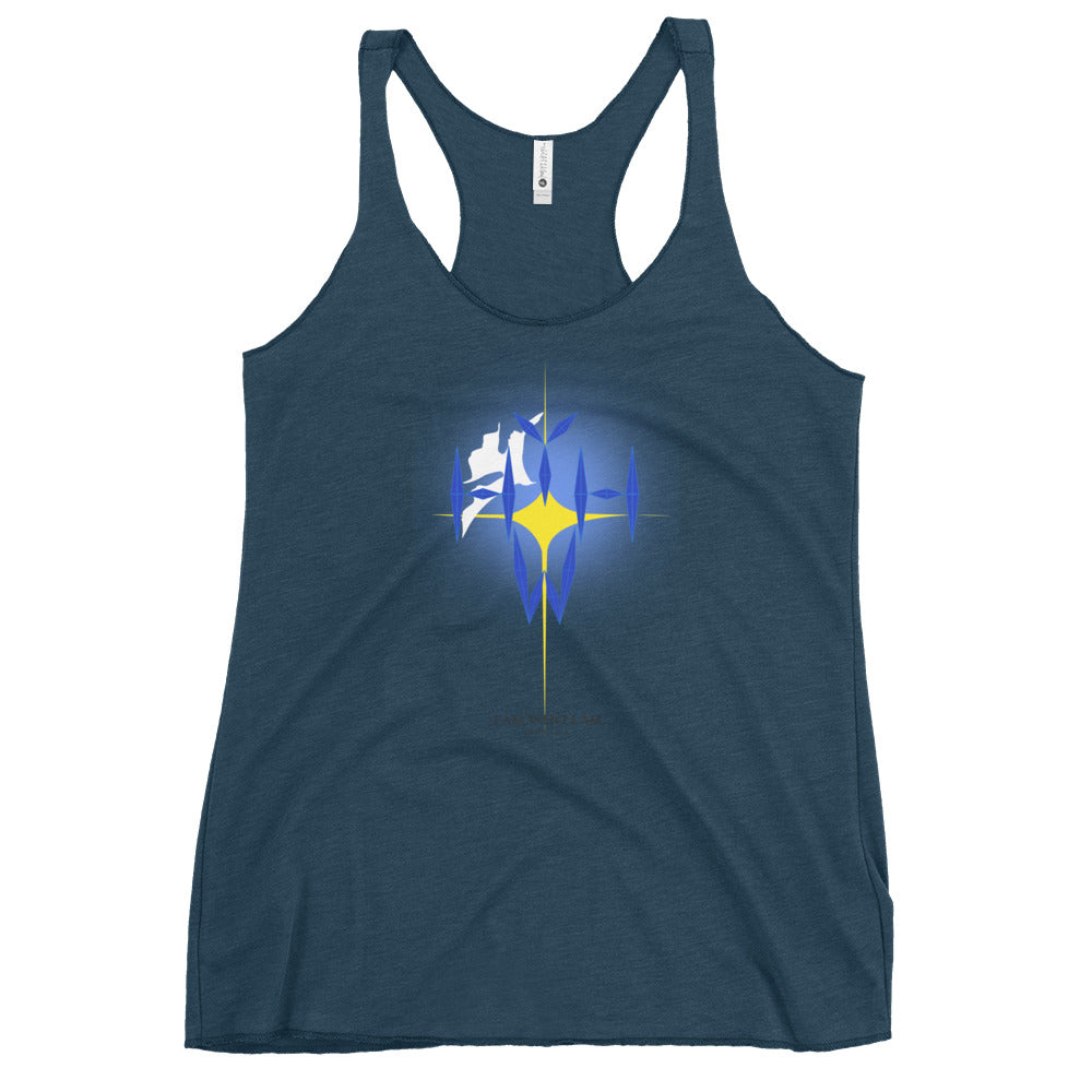 I Am Who I Am Women's Colored Racerback Tank