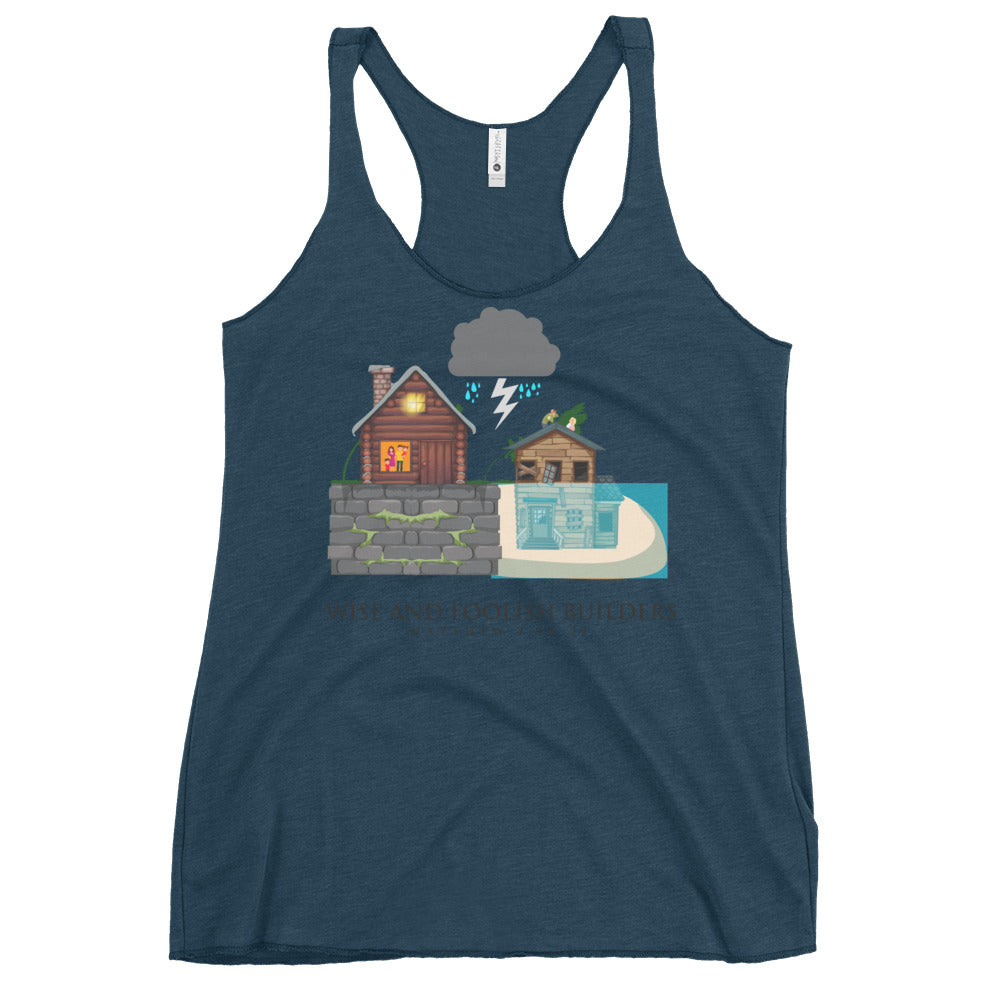 Wise and Foolish Builders Women's Racerback Tank