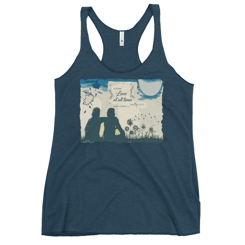 A Friend Loves At All Times Women's Racerback Tank