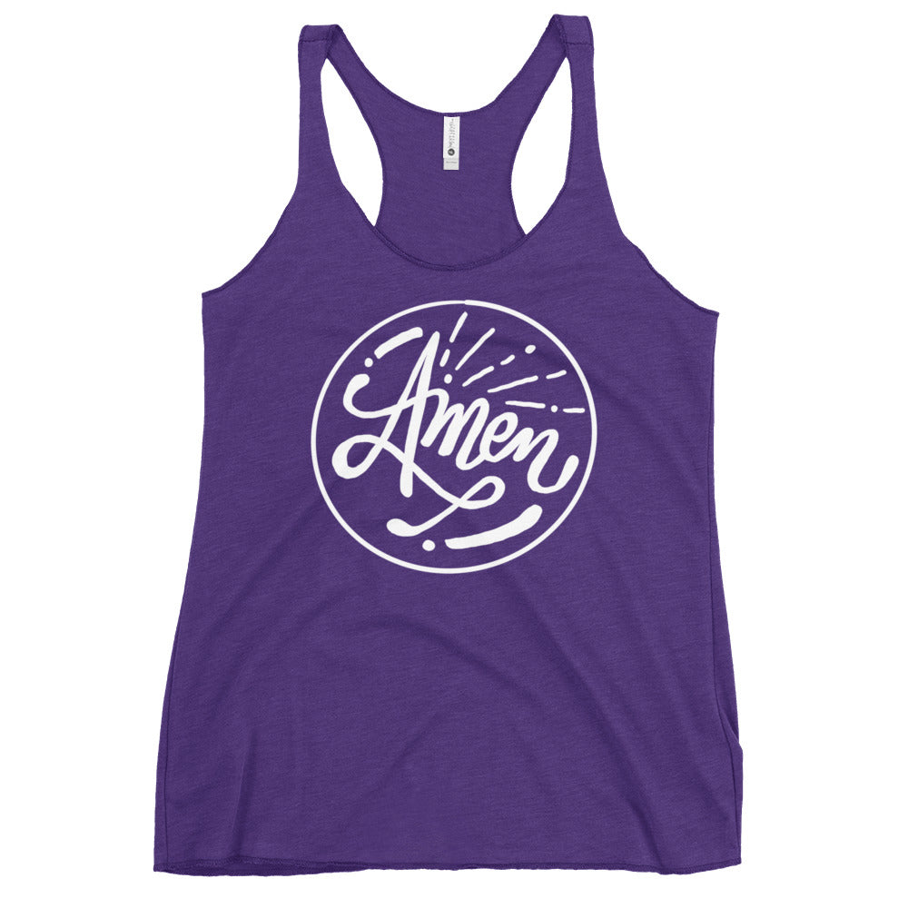 Amen! Colored Women's Racerback Tank