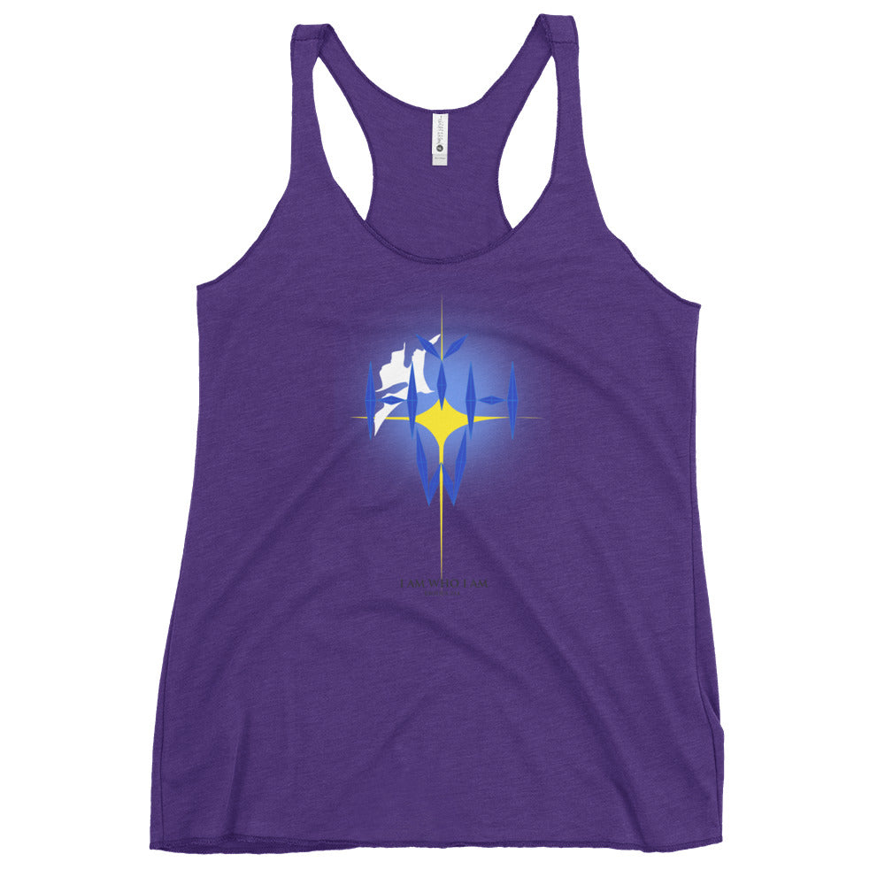 I Am Who I Am Women's Colored Racerback Tank