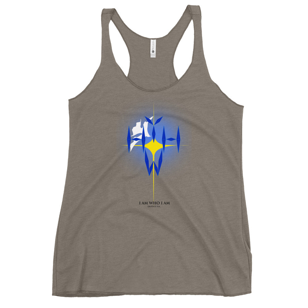 I Am Who I Am Women's Colored Racerback Tank