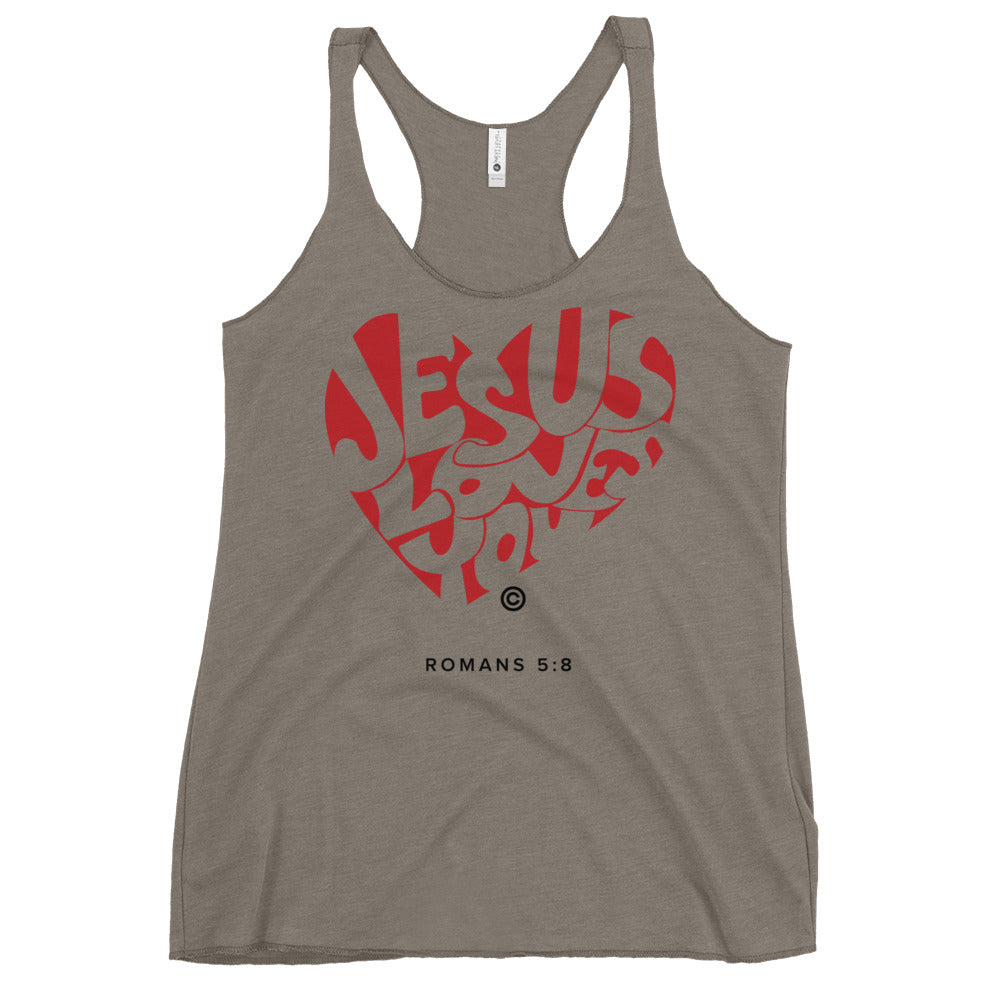 Jesus Loves You Women's Racerback Tank
