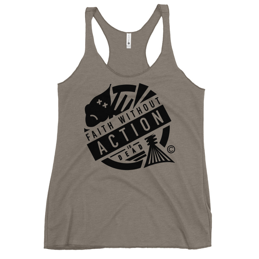 Faith Without Action Women's Racerback Tank